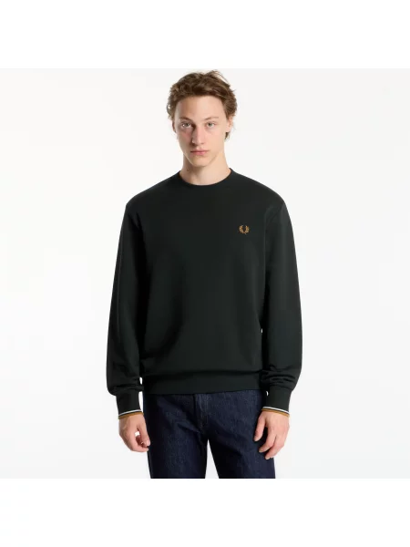 Φούτερ FRED PERRY Crew Neck Sweatshirt Green L πράσινο