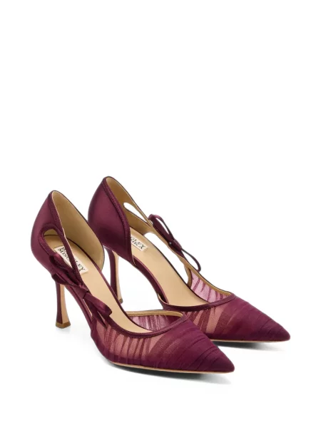 Pantofi cu toc Badgley Mischka cu funde roșu