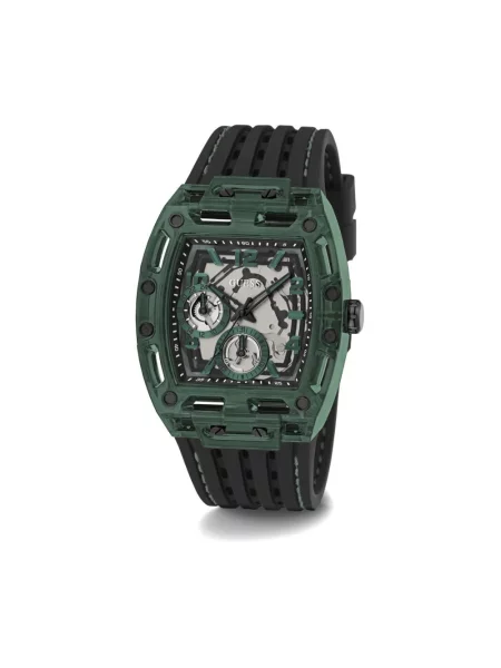 Lniany zegarek Guess zielony