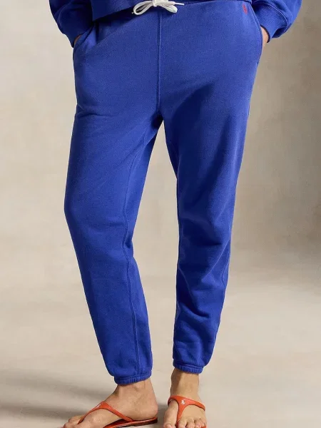 Polo Ralph Lauren spodnie dresowe z bawełną niebieskie
