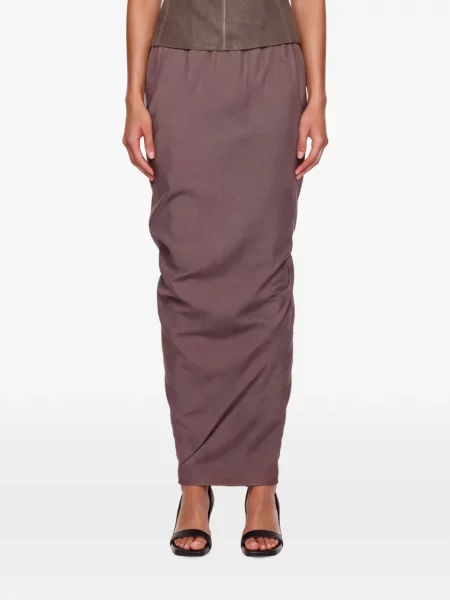 Fusta maxi Rick Owens drapată plic roșu