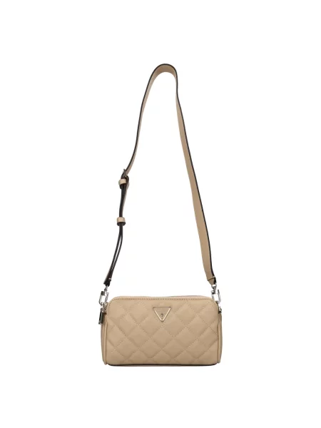 Torebka crossbody Guess skórzana beżowa