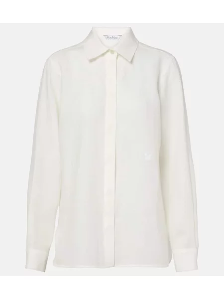 Cămașă Max Mara de in alb