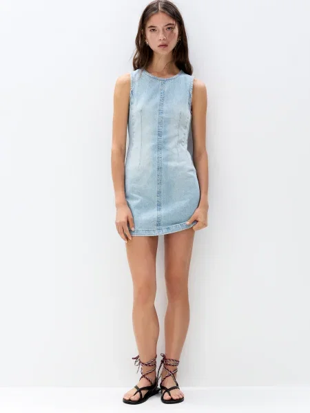 Pull&Bear Obleka moder denim