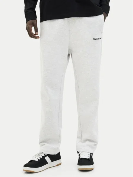 JACK & JONES Nohavice JPSTKANE NORREBRO biela melírovaná sivá