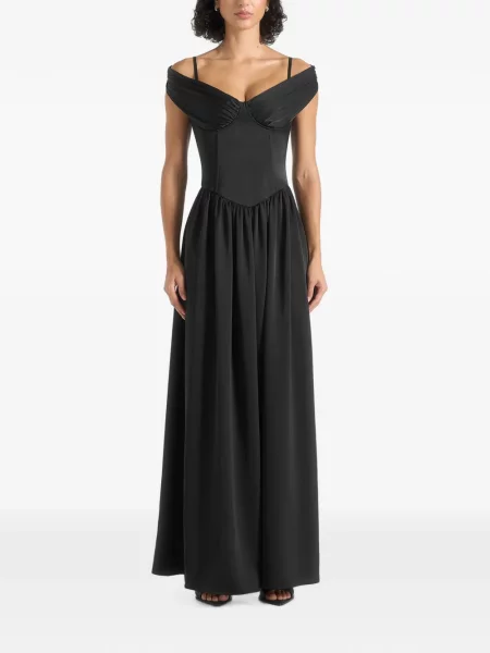 Rochie maxi Manière De Voir din satin negru