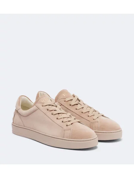 Sneakerși Tod's din piele de căprioară roz