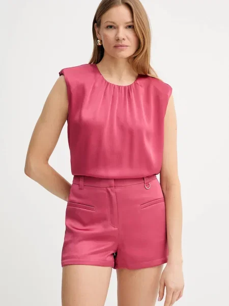 Блуза Marciano Guess JOANA дамска с изчистен дизайн розово