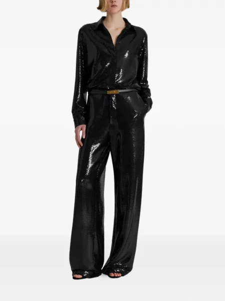 Pantaloni Alberta Ferretti cu paiete negru