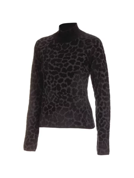 Pulover Just Cavalli cu imagine cu model leopard negru