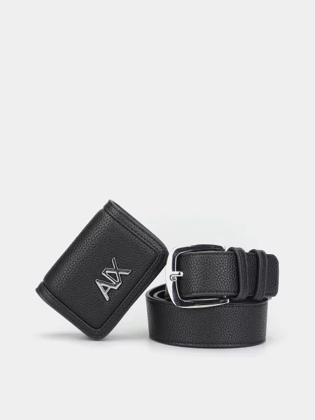 Ремень Armani Exchange с ремешками черный
