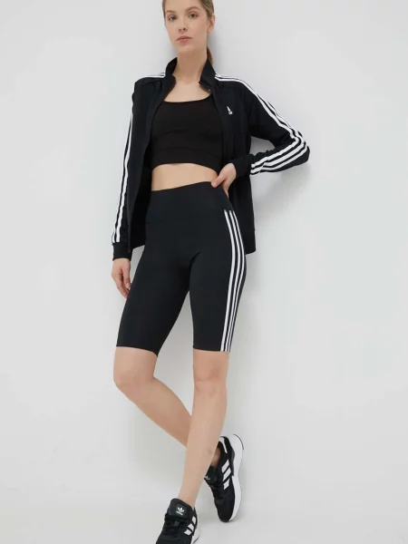 Šortky adidas Originals Adicolor Classics High-Waisted Short Tights čierna