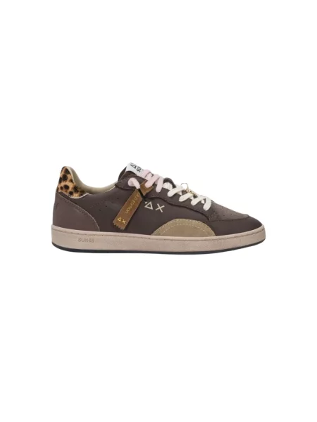 Sneakersy Sun68 w miejskim stylu brązowe