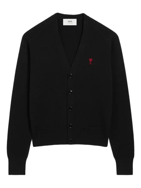 Kardigan Ami Paris wełniany czarny