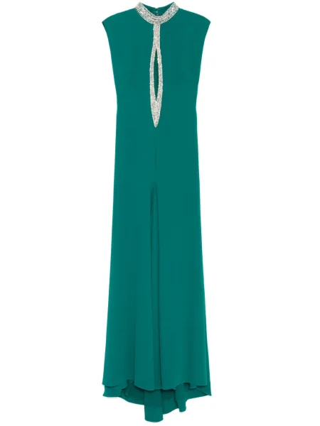 Rochie Saiid Kobeisy de cristal de costum verde