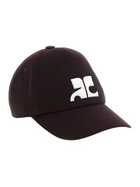 Czapka z daszkiem Courreges z logo brązowa