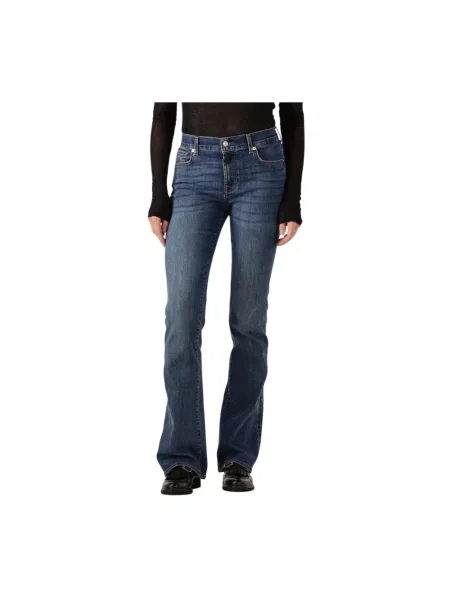 Jeansy dzwony 7 For All Mankind dzwony niebieskie