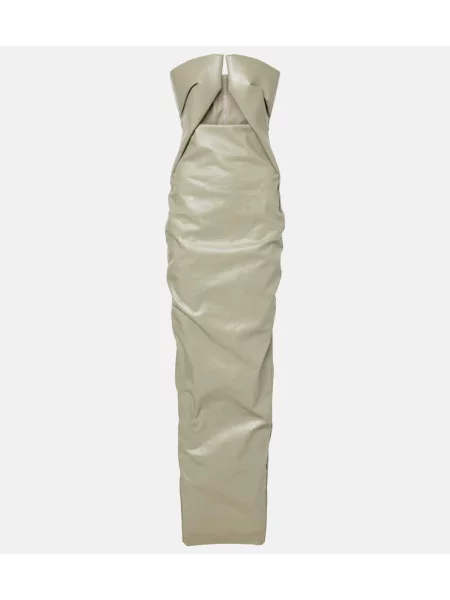 Rochie din denim Rick Owens verde