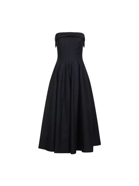 Sukienka midi Alberta Ferretti wełniana do kolan czarna