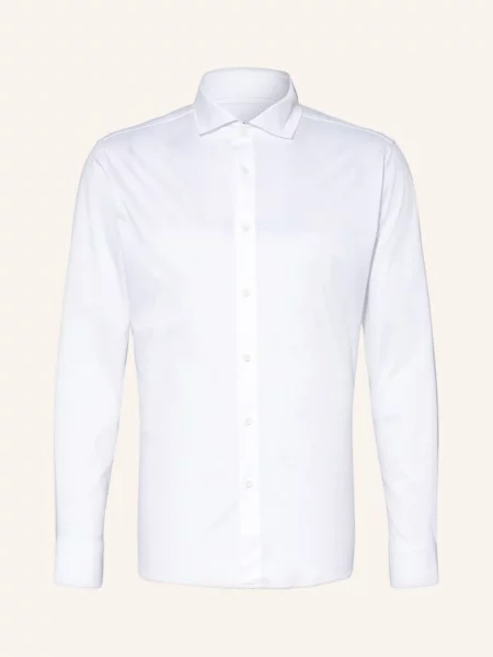 Artigiano Koszula Z Dżerseju Classic Fit weiss granatowa