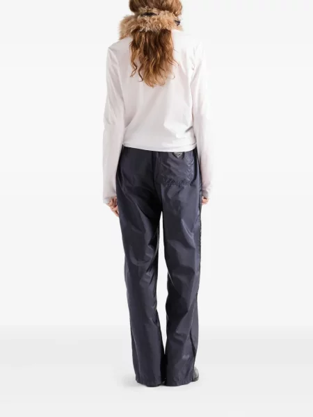 Tricou Prada din jerseu lung alb
