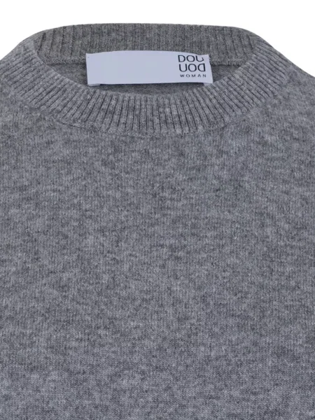 Lung pulover Douuod cu model argyle gri