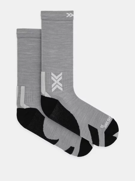 Чорапи X-Socks Run Discover Merino Crew сиво