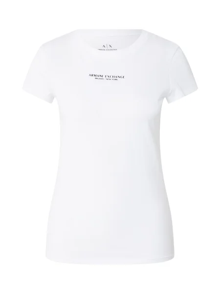 ARMANI EXCHANGE Tricou negru alb