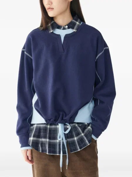 Pulover Tomboy cu cordon albastru