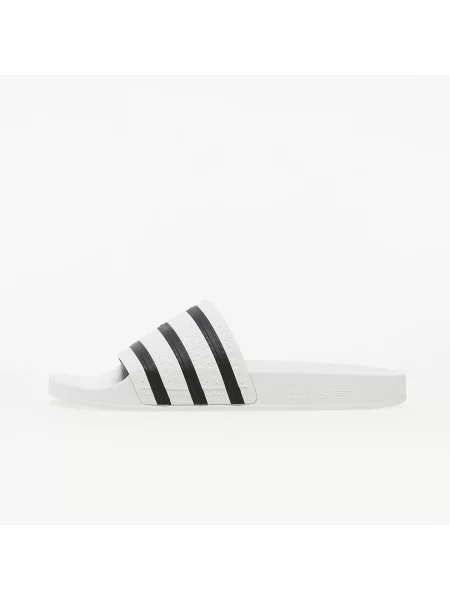 Pantofi adidas Adilette White/ Core Black/ White 3 alb