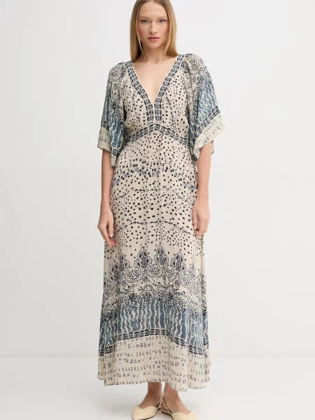 Hoss Intropia rochie maxi evazati bej