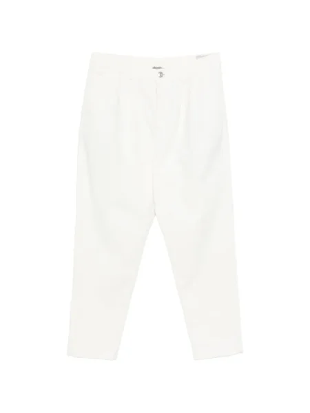 Plisované zúžené zúžené džíny Brunello Cucinelli bílé