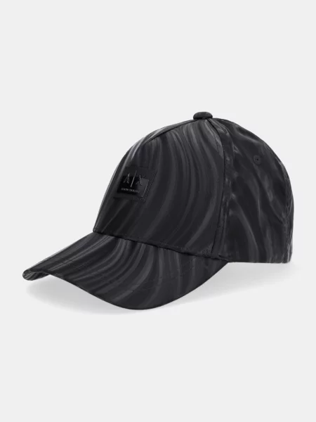 Шапка с козирка Armani Exchange черно