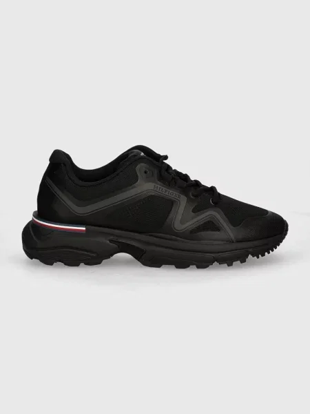 Dzianinowe sneakersy Tommy Hilfiger czarne