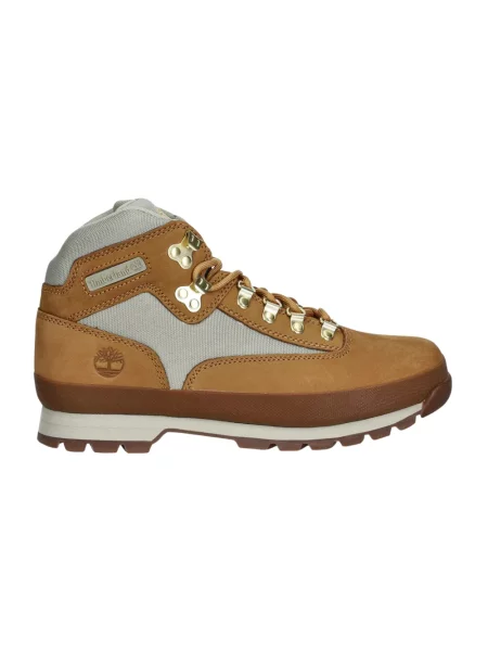 Botki Timberland sznurowane skórzane brązowe
