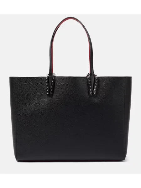 Duża torebka skórzana Christian Louboutin skórzana czarna