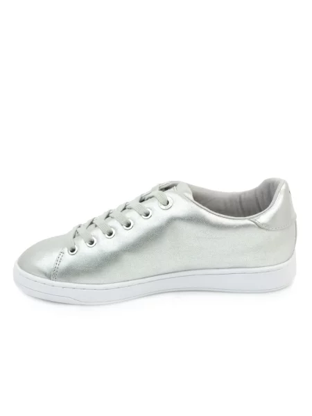 Sneakersy Guess sznurowane skórzane szare