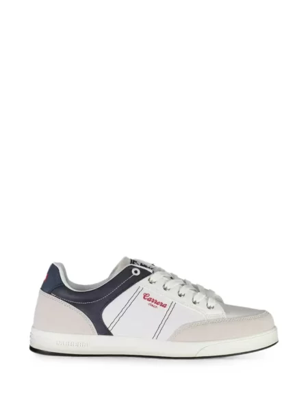 Sneakerși Carrera cu șireturi din dantelă alb