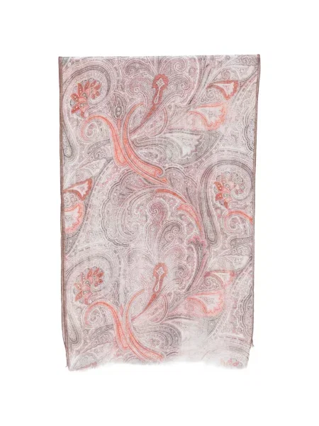 Fular Dell'oglio cu imagine cu model paisley alb