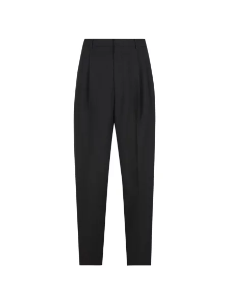 Pantaloni Saint Laurent de lână negru