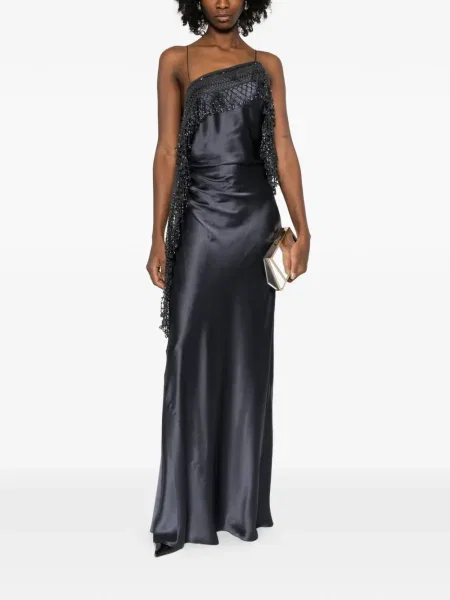 Rochie maxi Christopher Esber gri