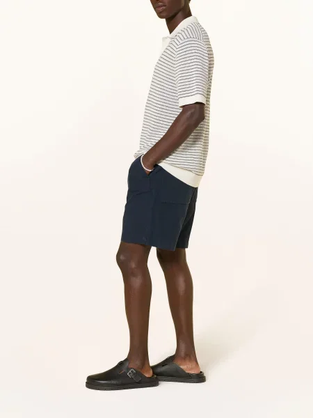 Drykorn Šortky Sayo Se Lnem tmavě modrá