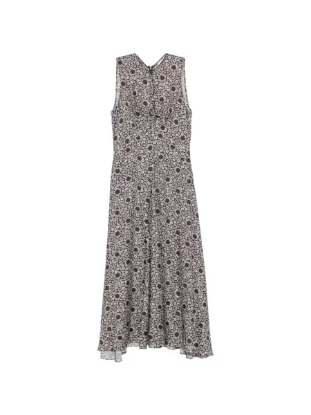 Rochie Sandro cu model floral cu imagine maro