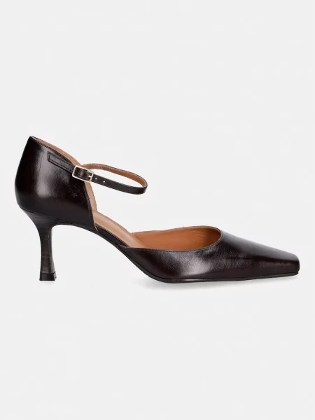 Pantofi cu toc Billi Bi din piele maro
