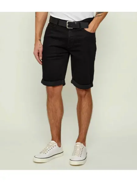 HUGO Pantaloni scurți HUGO | Tapered fit negru