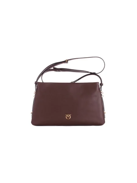Pinko crossbody kabelka dámska kožená hnedá