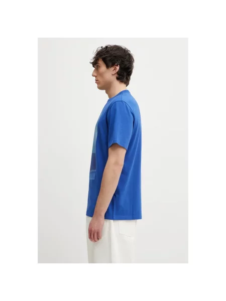 Barbour x Paul Smith Scoop t-shirt niebieska