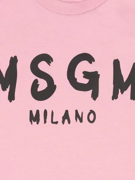 Koszulka dziecięca Msgm różowa
