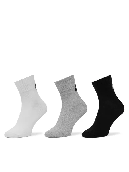 DC Set de 3 perechi de șosete medii unisex alb