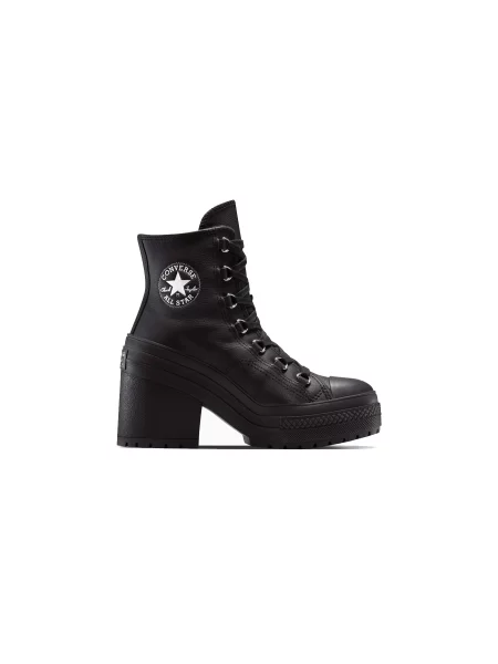 Converse Chuck 70 De Luxe Heel Platform Leather Kobiety Buty sportowe Converse Size: czarny